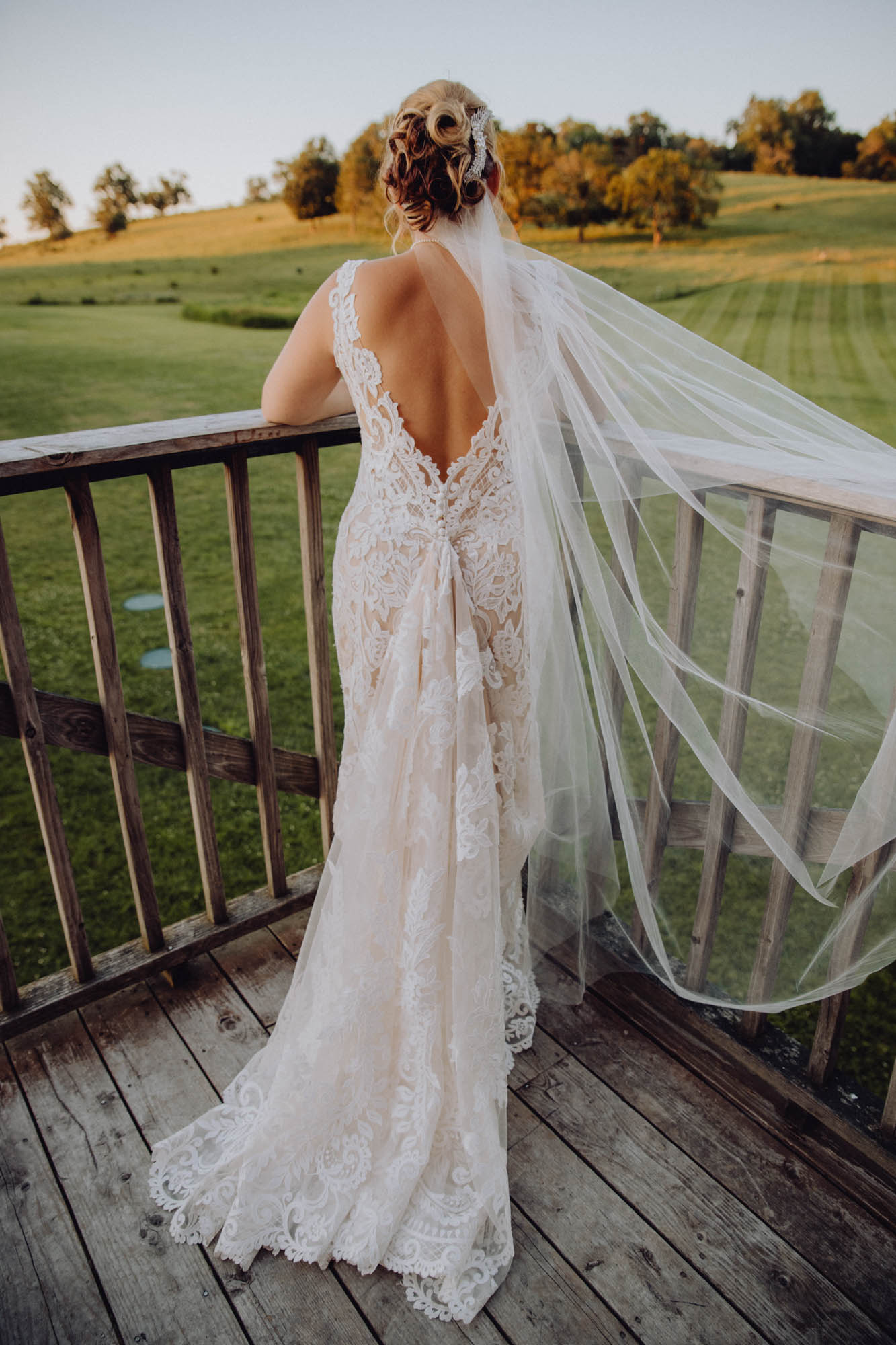 bride at barn at gibbet hill