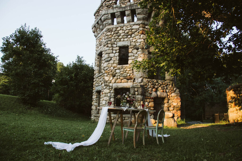 Gothic Halloween Wedding Inspiration at the Castle at Gibbet Hill