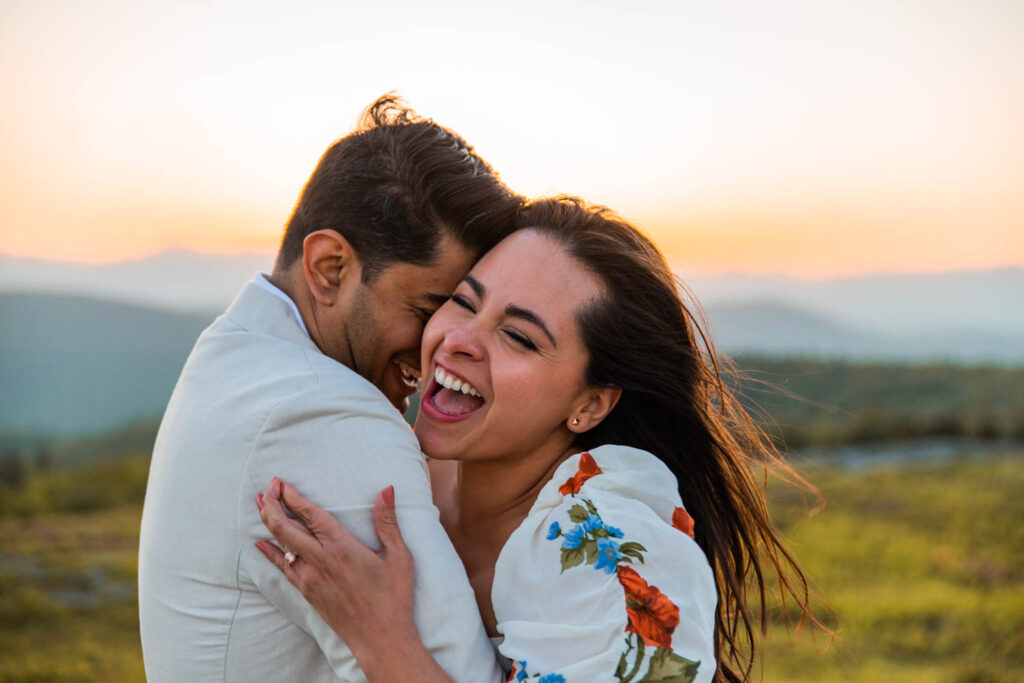 Foss Mountain and Cathedral Ledge Engagement Session in New Hampshire