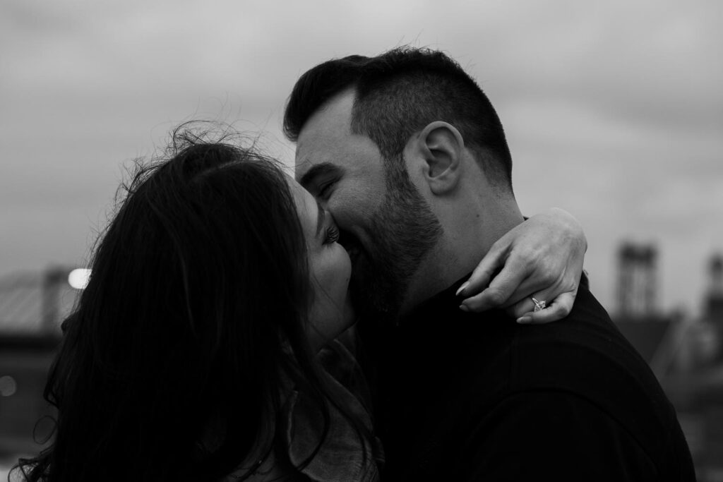 sexy black and white portsmouth engagement shoot