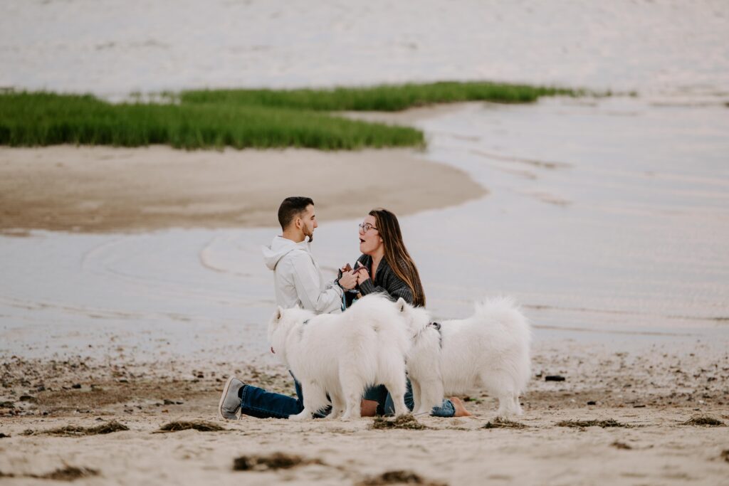 First Encounter Beach Proposal in Eastham, Cape Cod