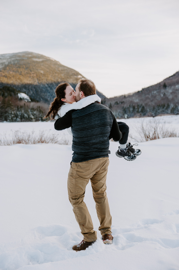 white mountains engagement session highland center