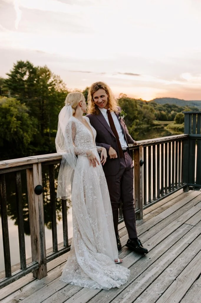 A quiet portrait together after the ceremony in Quechee